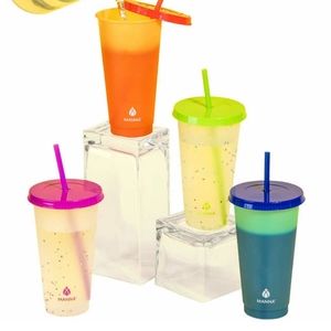 4 Manna Color Changing Confetti Plastic Tumblers